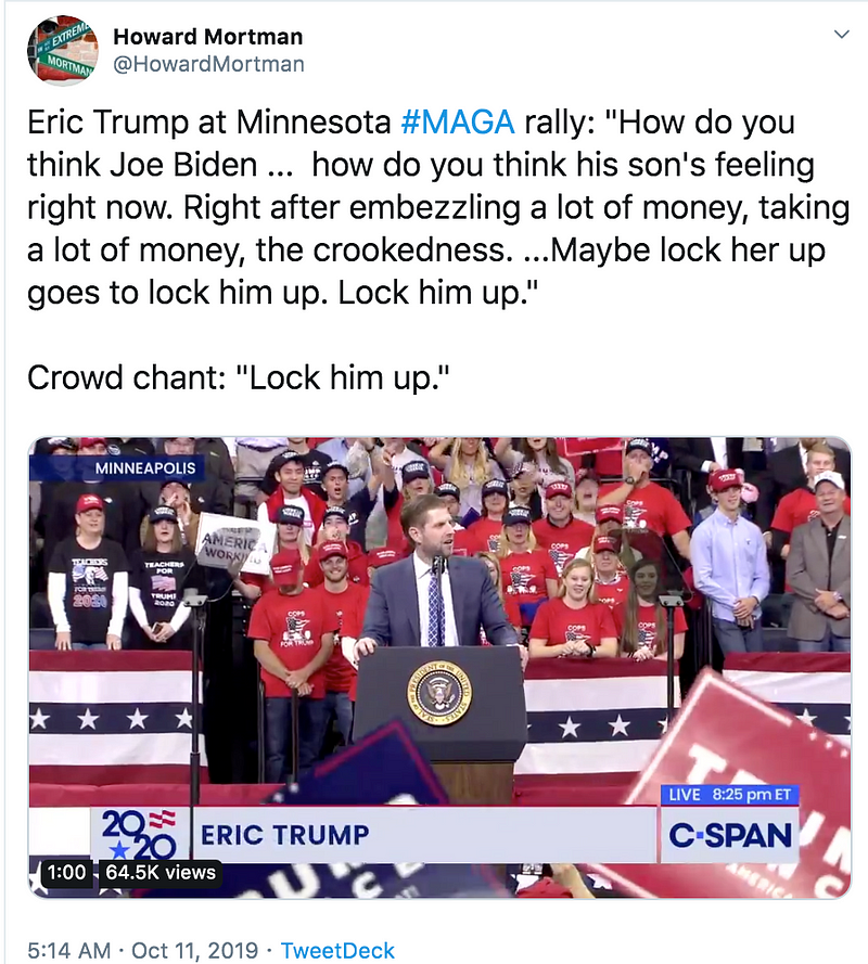 Can Eric Trump Even Hear Himself Speak?