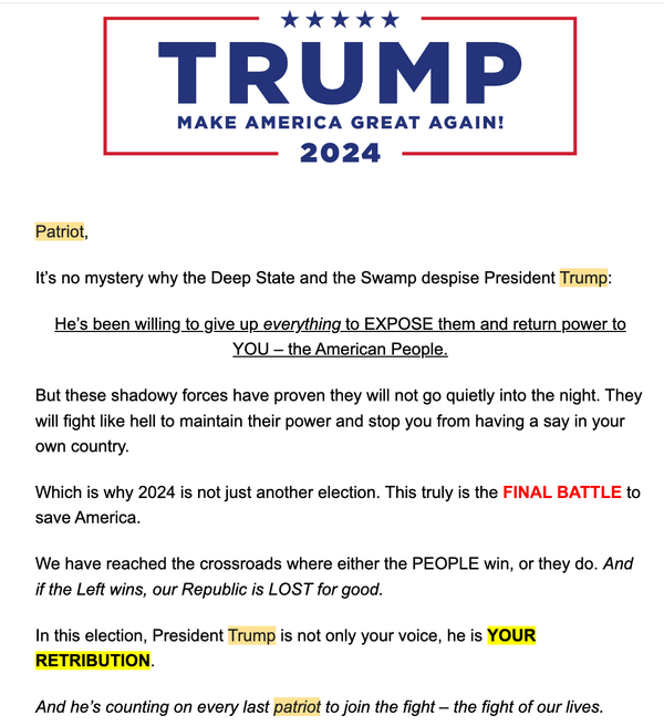 "Dear Patriot"