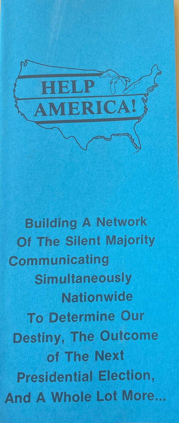 Walter Huss's 1987 plan for the "silent majority" to "save America" from impending ruin.