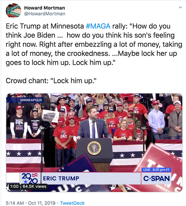 Can Eric Trump Even Hear Himself Speak?